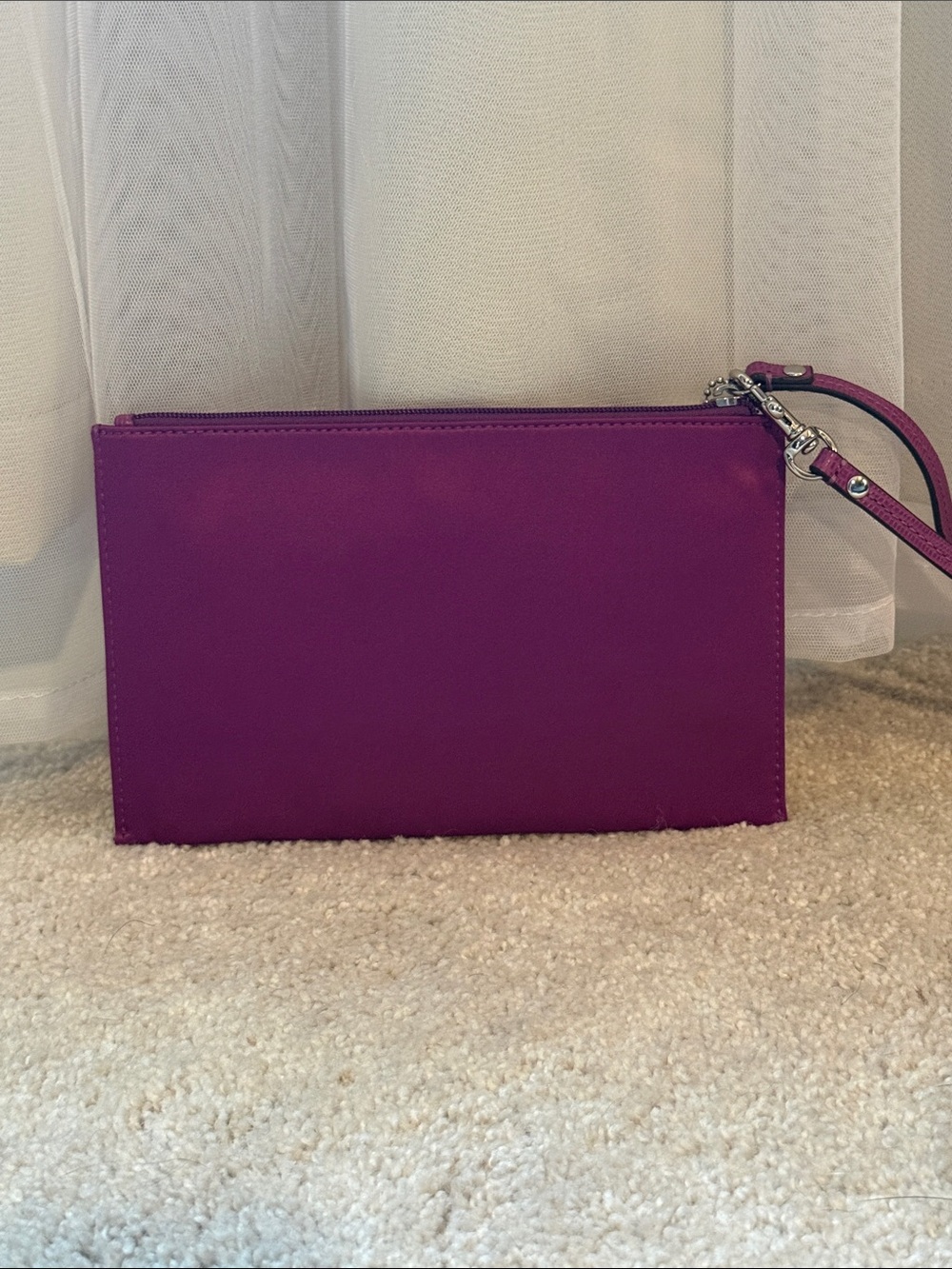 Coach Metallic Purple Sequin Wristlet Clutch - Picture 2 of 4